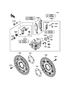 EX400 フロントブレーキ