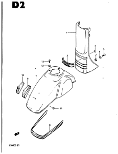 CS80 Frame head cover - front fender