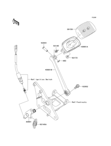 VN900 Педаль тормоза