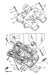XJ600N Головка цилиндров