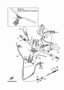 MWS150-A Steering handle & cable