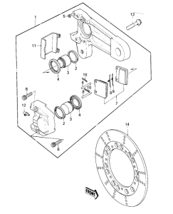 KZ1000 Передний суппорт