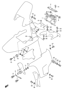 DR800 Cowling fitting set
