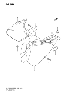 DR-Z400 Обтекатель задний