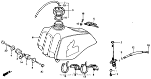 XR250R Fuel tank 84-85