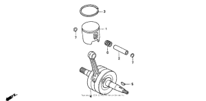 CR125R Коленчатый вал и Поршень
