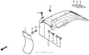 XR350R Задний бампер