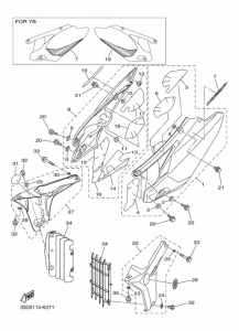 YZ450F Боковая крышка