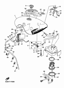 XVS1300CU Топливный бак