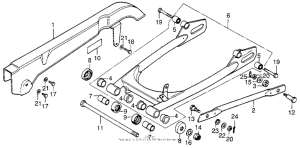 CB200T Swingarm + chain case