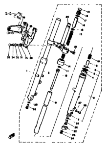 SR500 Передняя вилка