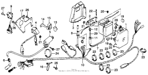 XL250S Wire harness + battery 78-81