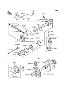VN250 Starter motor / starter clutch