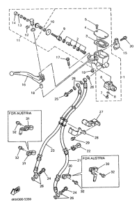 XJ900S Главный тормозной цилиндр