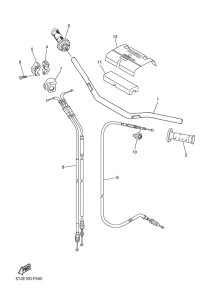 WR450F Steering handle & cable