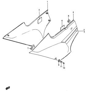 RG250 Обтекатель задний