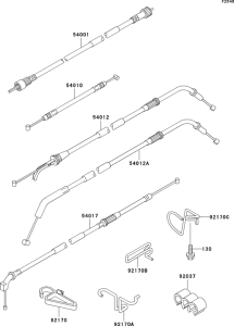 ZX1100 Тросы управления