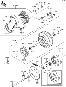 EN500 Заднее колесо и цепь