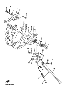 WR250F Support & repose pied