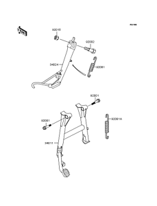 ZX900 Подножка