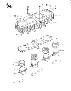 KZ650 Cylinder / pistons