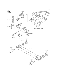 ZX600 Педаль тормоза