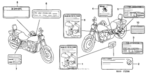 VT1100C Лейбл предостережения