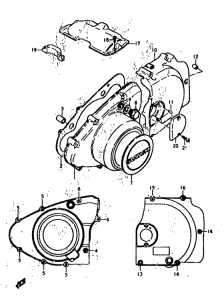 GS400 Crankcase lh cover