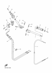YZF-R1 Рулевой рычаг и кабель