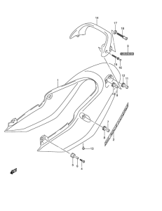 GSF600 Обтекатель сидения