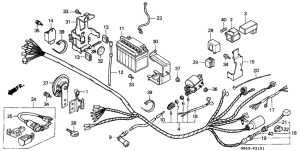 C90 Wire harness / battery