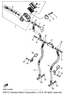 XV750G Главный тормозной цилиндр