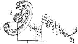 CB125S Переднее колесо