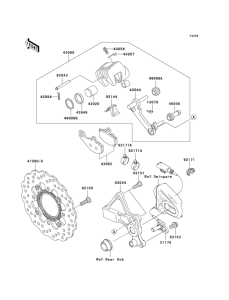 KLE650 Задний тормоз