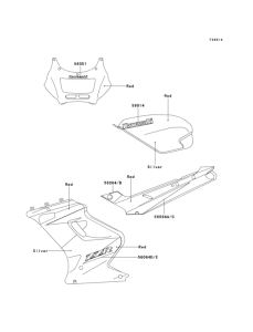 EX250 Decals(red / silver)(ex250-h12)