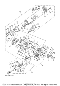 XV1700PCR-B Выхлопная система