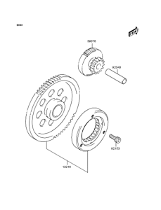 SC250 スタータクラッチ