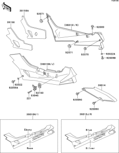 ZX500 Side cover / chain case(zx500-c2)