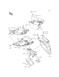 EX400 リヤフェンダ