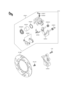 KL650 Задний тормоз