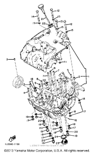 XS650SJ Картер двигателя