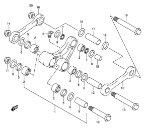 DR-Z400 Втулки заднего рычага