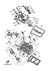 TDM900 Головка цилиндров