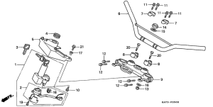 NX125 Handle pipe / top bridge