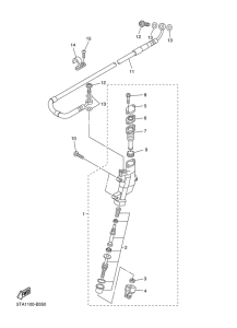 WR250F Задний торм цилиндр
