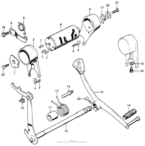 CL90 Вал и вилки  коробки передач