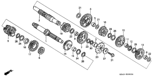 CR125R Трансмиссия