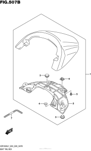 VZR1800 Seat Tail Box (For Pgz) (Vzr1800Bzl7 E03)