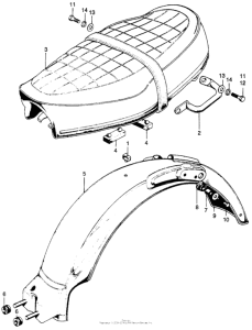 CL100 Seat + rear fender