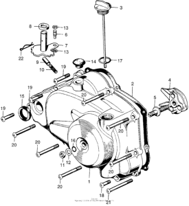 QA50 Крышка картера правая